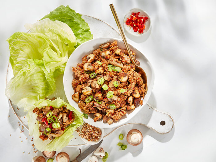 Mushroom and Pork San Choy Bow