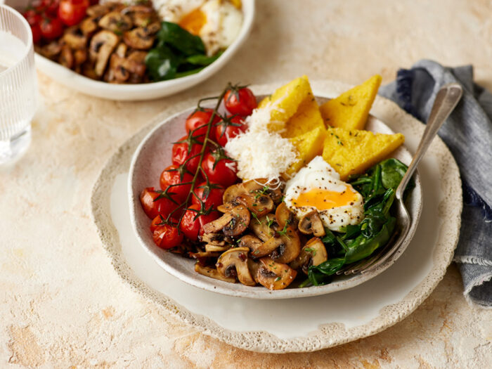 Mushroom breakfast bowl