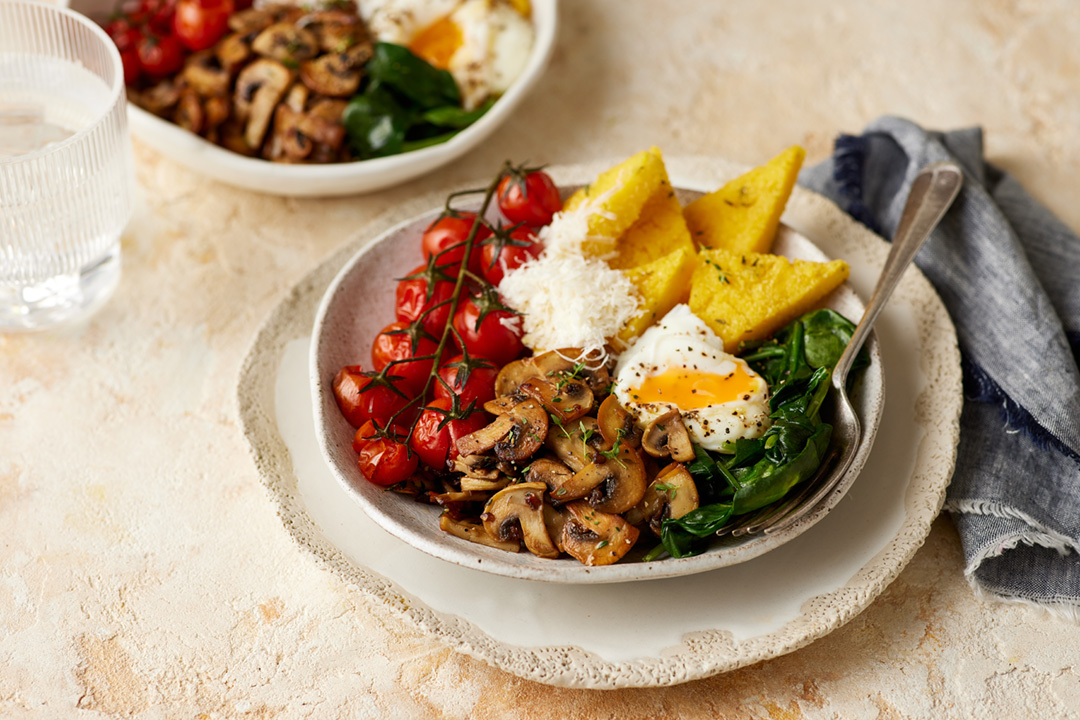 Mushroom breakfast bowl