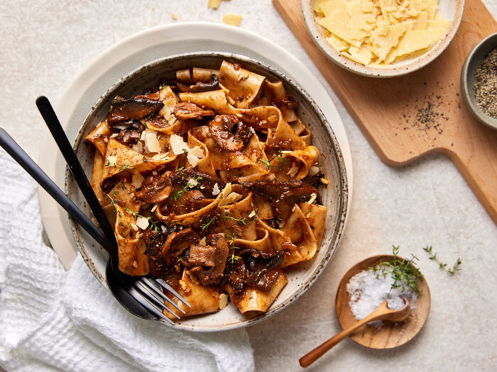 Pappardelle with Mushroom Ragu