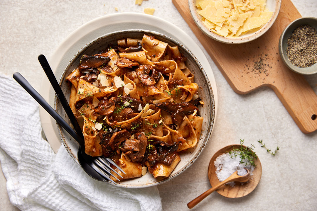 Pappardelle with Mushroom Ragu