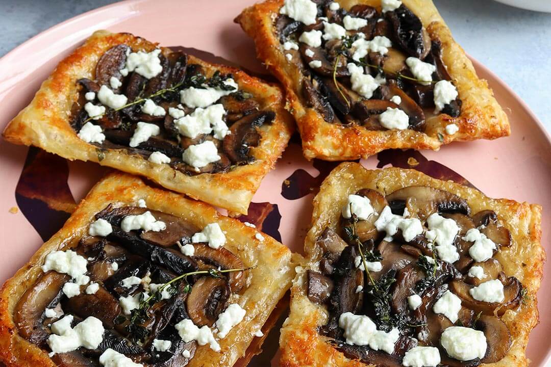 Upside-Down Mushroom Tarts