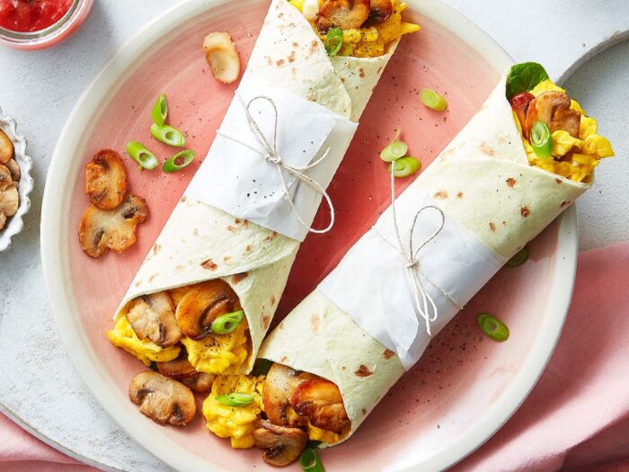 Mushroom Breakfast Wrap