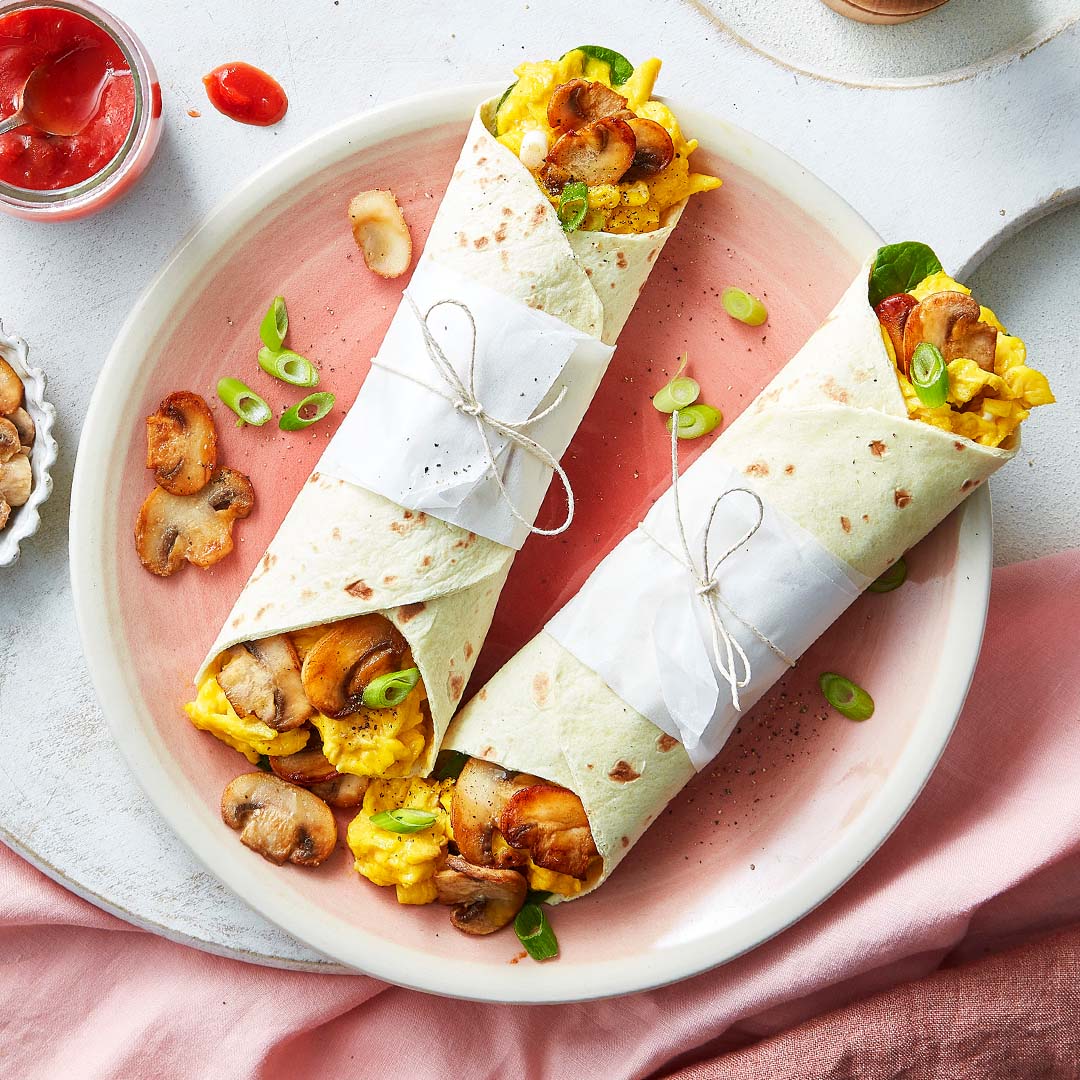 Mushroom Breakfast Wrap