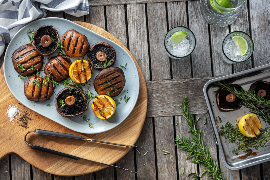 Grilled Portobello mushrooms