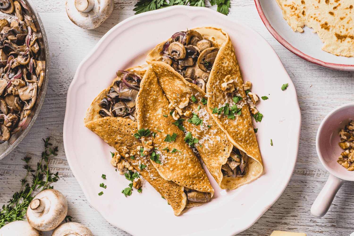 Mushroom Crepes