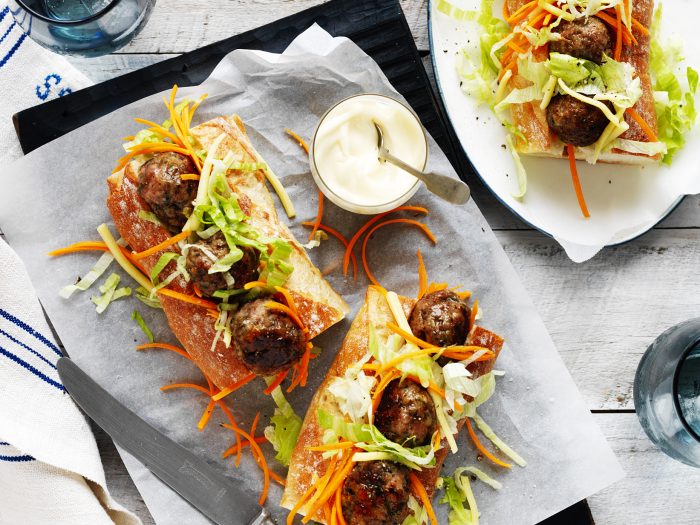 Mushroom Meatball Subs