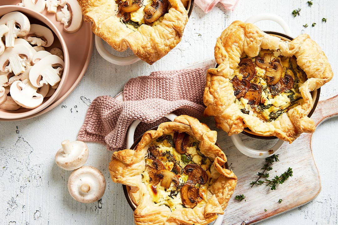 Mushroom, Leek & Goat’s Cheese Single-Serve Pies